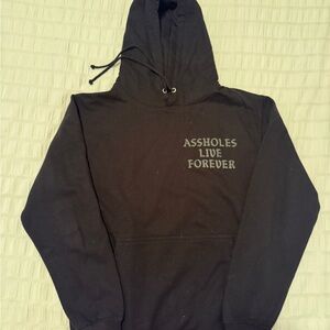 Assholes Live forever reflective hoodie black
